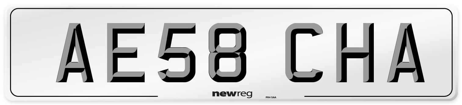 AE58 CHA Number Plate from New Reg